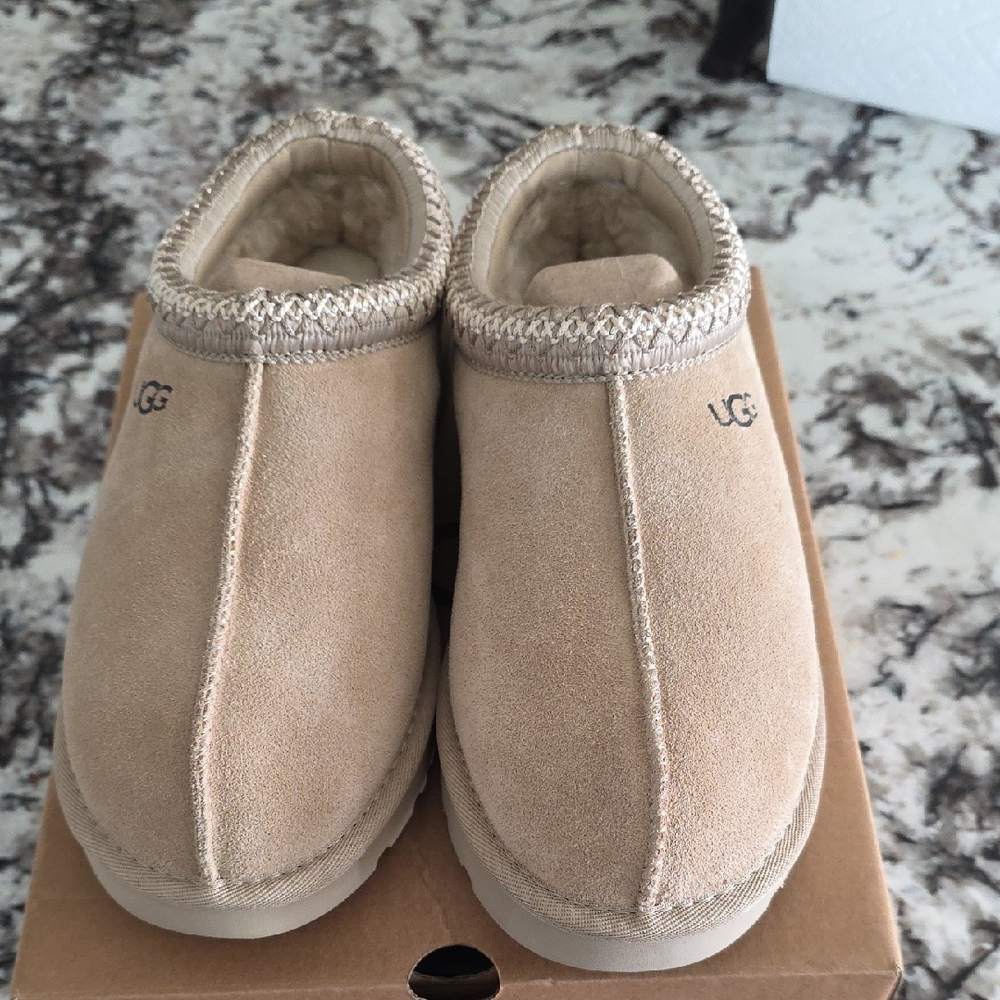 UGG Beige Suede Slip-Ons